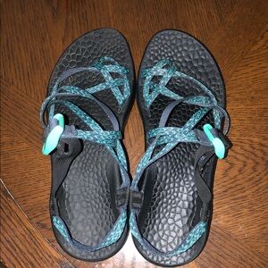 Black Sandal with Teal Straps Chacos